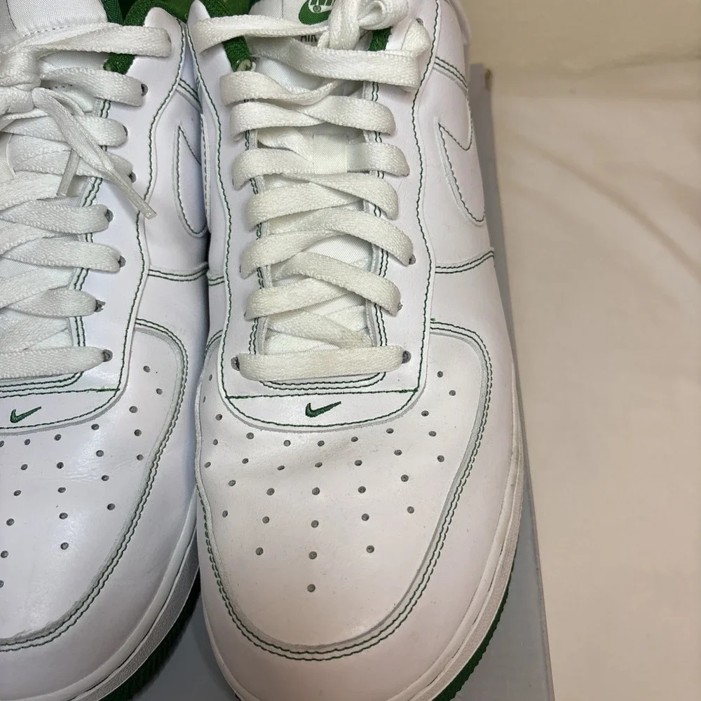 Nike Air Force 1 '07 Contrast Stitch‎ - White Pine Green Size 13